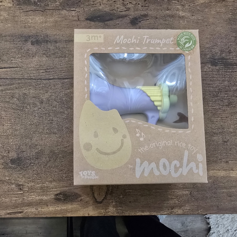 Trumpet Soft Squeak Toy - Light Purple & Yellow